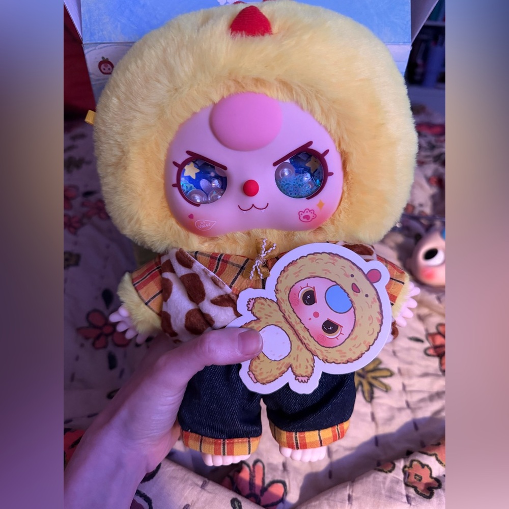 Adorable CUSTOM BB3 with new face and outfit!!!! Cute little CHICKEN!!!🐔